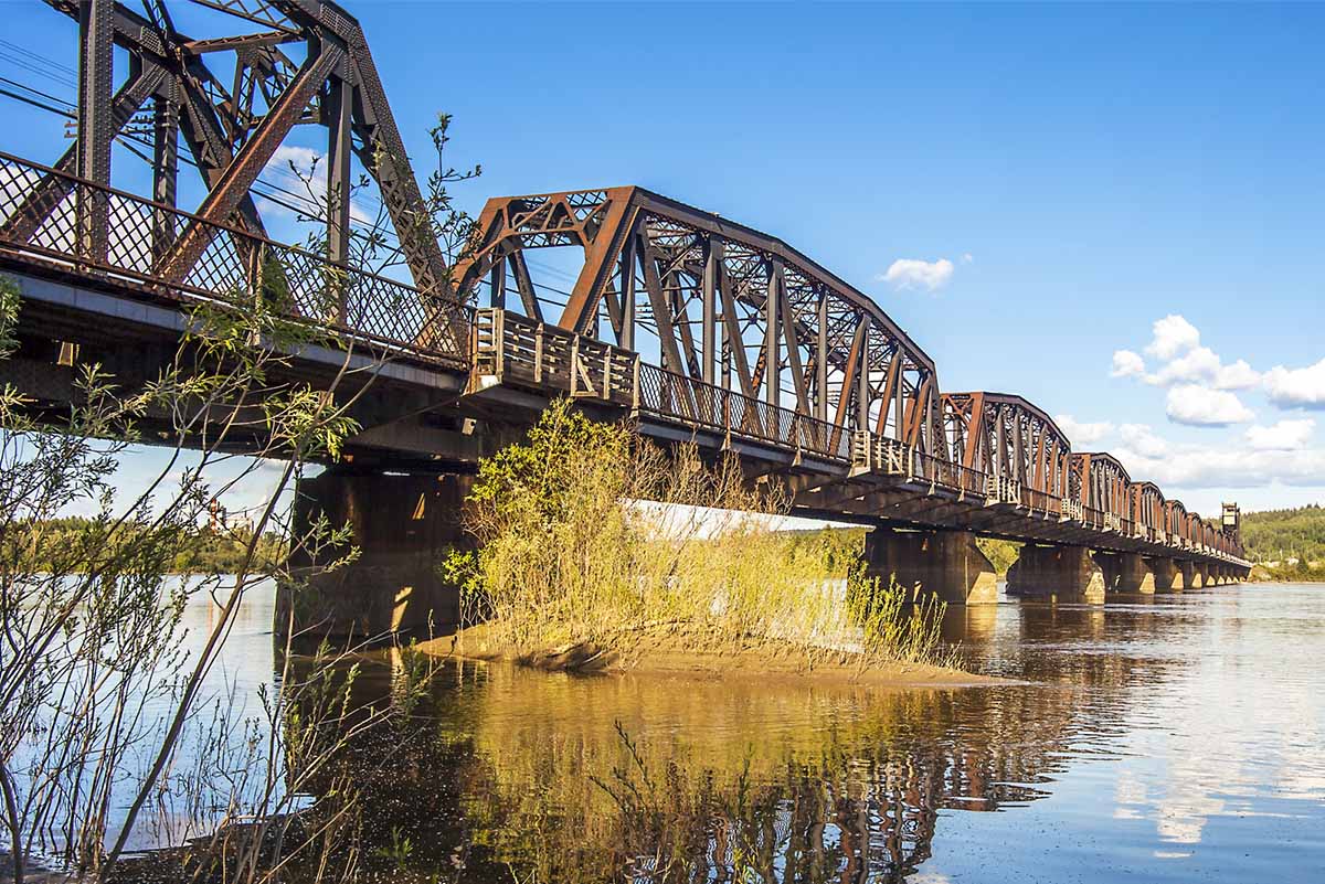 Train bridge in Prince George